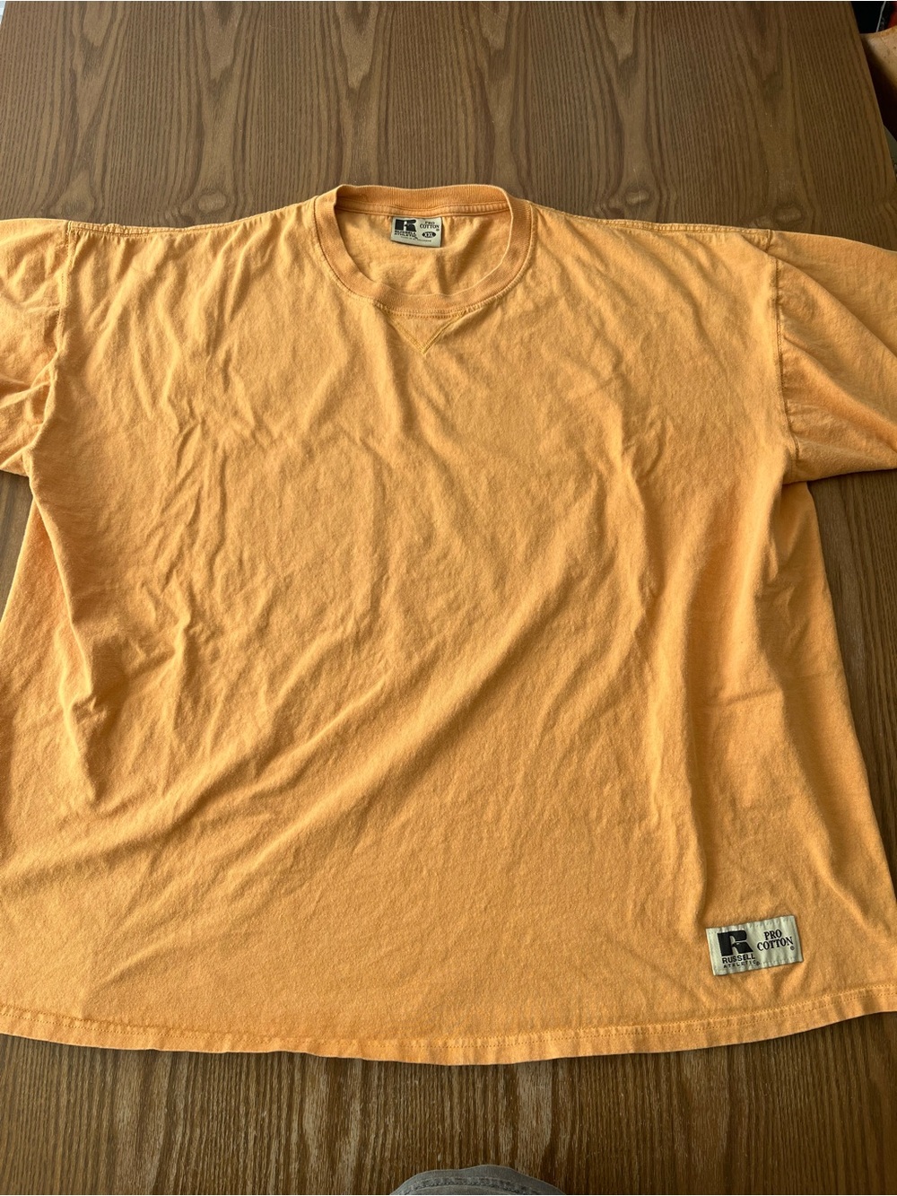 Vintage Russell Athletic Orange Short Sleeve Crewneck Tee XXL